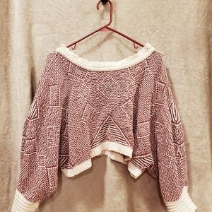 Vintage Loose Knit Cropped Sweater